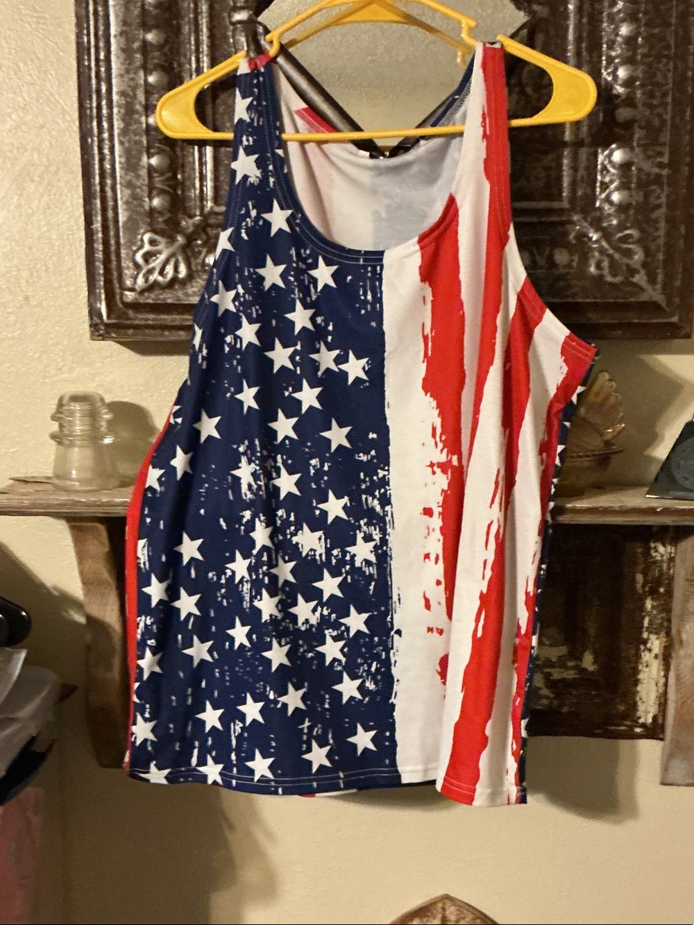 Women’s Flag-Print Tank Top - Red, White & Blue